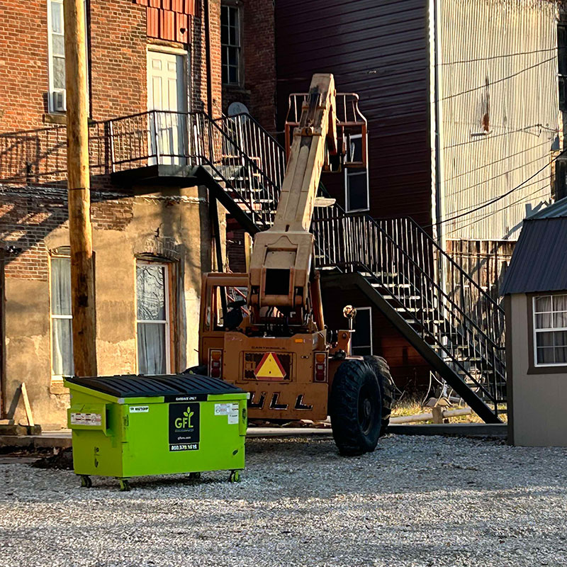 A photo of a custom stair railing manufactured by Cokel Welding Shop.