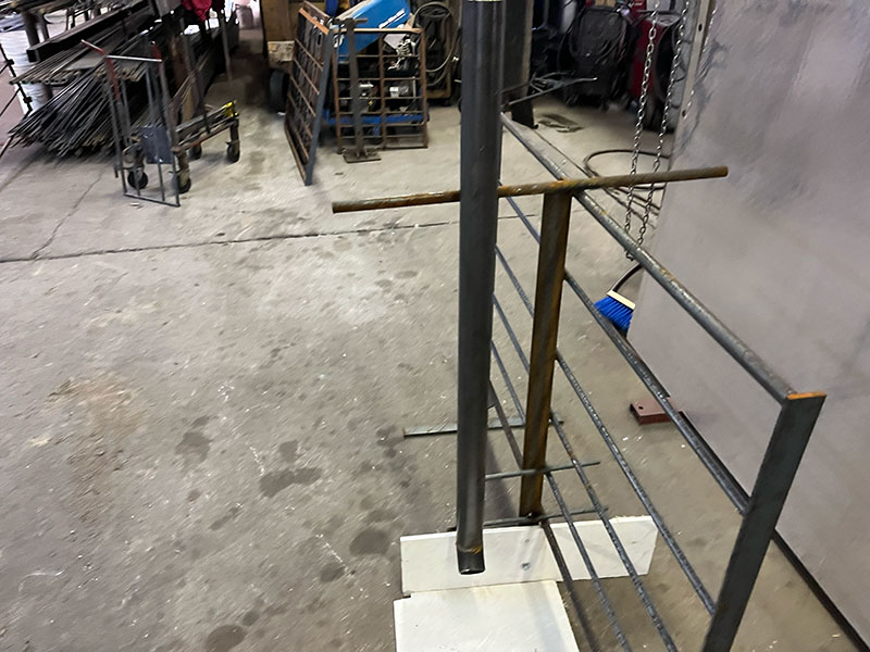 Double Sided Stanchion with Feed Tube